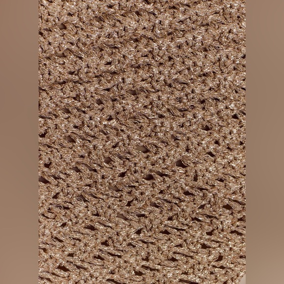 Waverly metallic knit mini skirt- gold - Picture 5 of 9